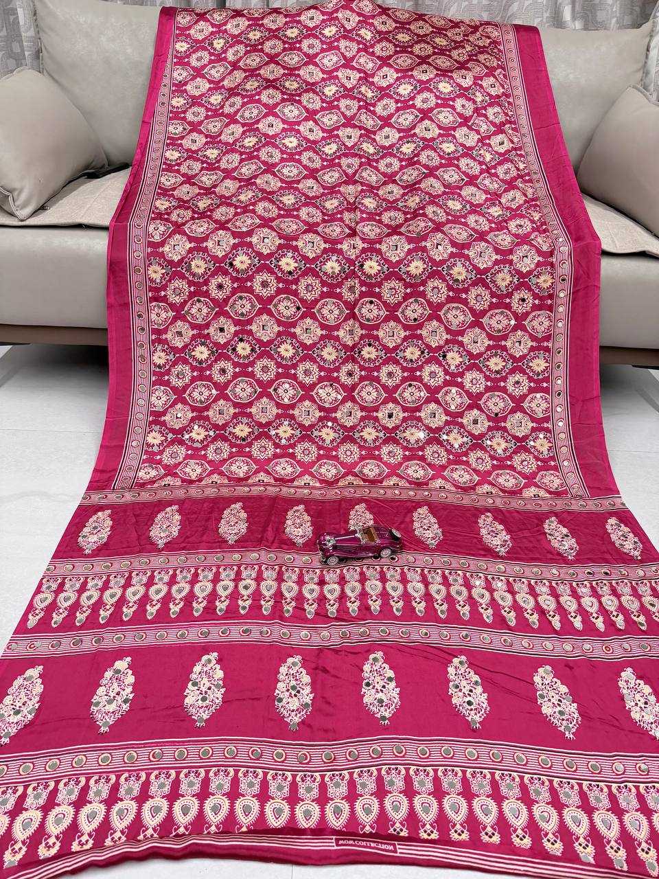 YNF Wholesale Gajji Silk Ajrakh Sarees  | Surat Manufacturer