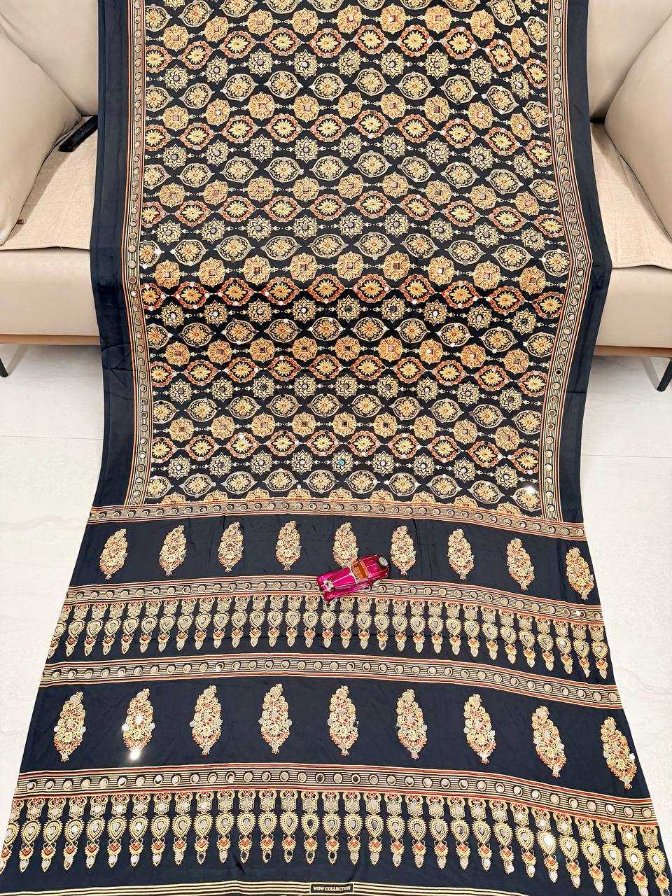 YNF Wholesale Gajji Silk Ajrakh Sarees  | Surat Manufacturer