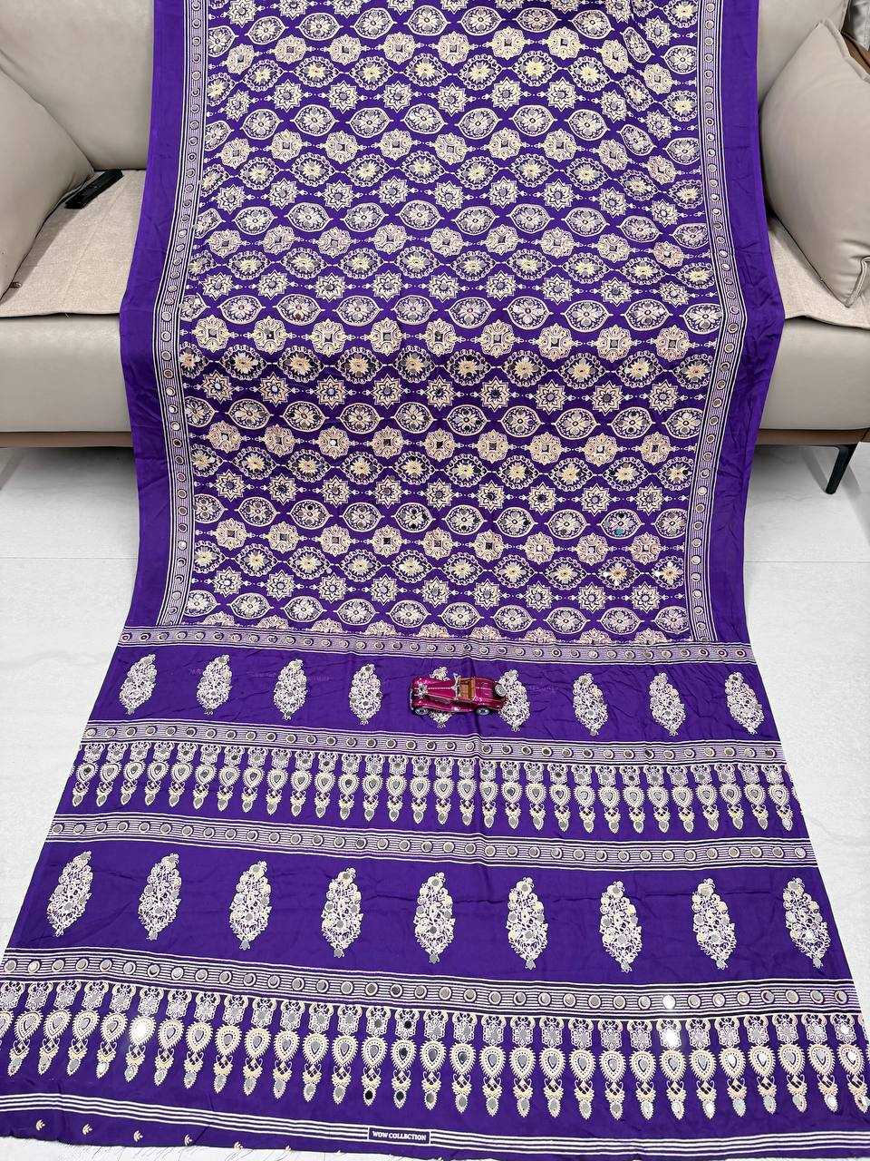 YNF Wholesale Gajji Silk Ajrakh Sarees  | Surat Manufacturer