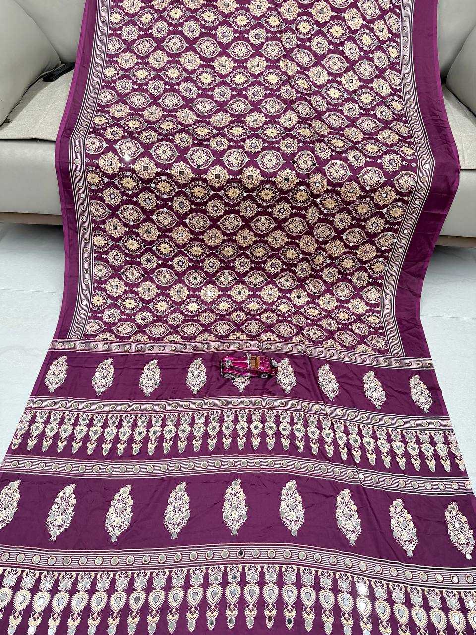 YNF Wholesale Gajji Silk Ajrakh Sarees  | Surat Manufacturer