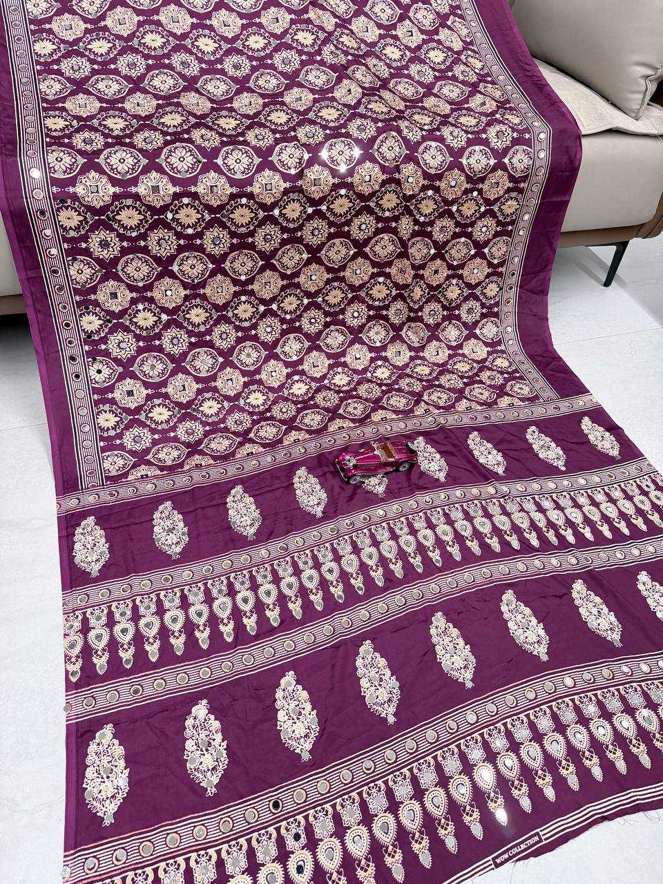 YNF Wholesale Gajji Silk Ajrakh Sarees  | Surat Manufacturer