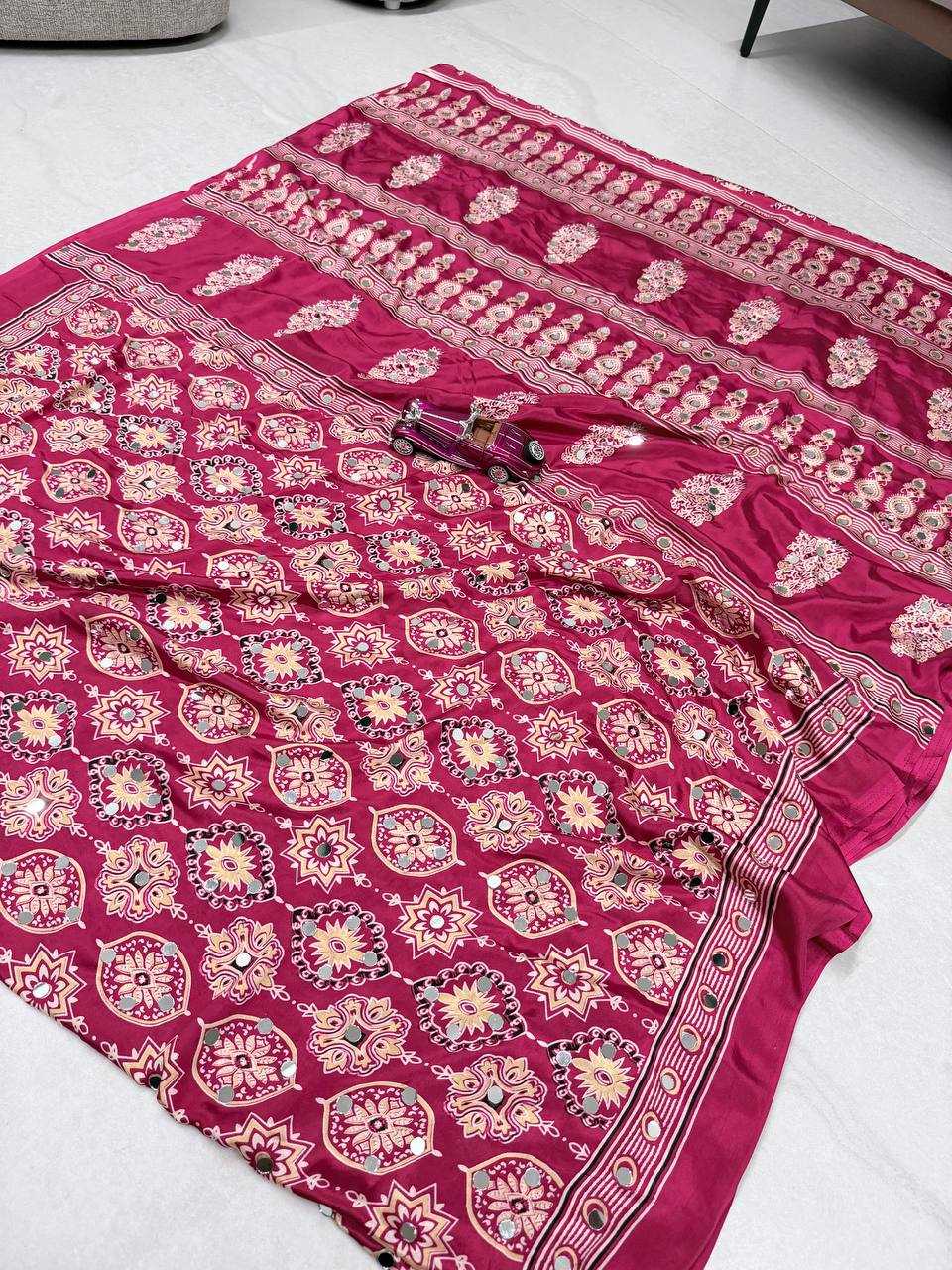YNF Wholesale Gajji Silk Ajrakh Sarees  | Surat Manufacturer