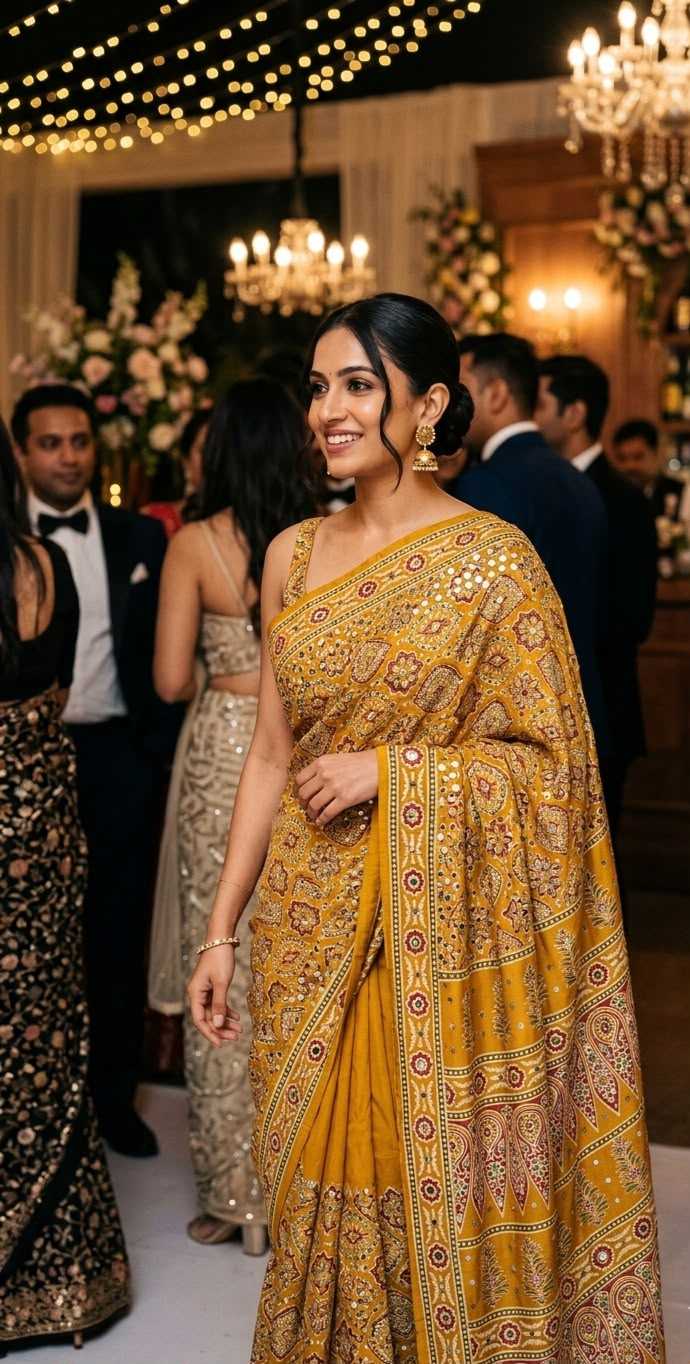 YNF Wholesale Satin Mirror Work Saree  | Surat Manufacturer