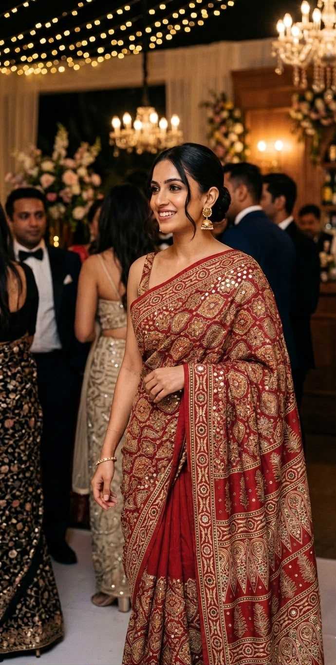 YNF Wholesale Satin Mirror Work Saree  | Surat Manufacturer