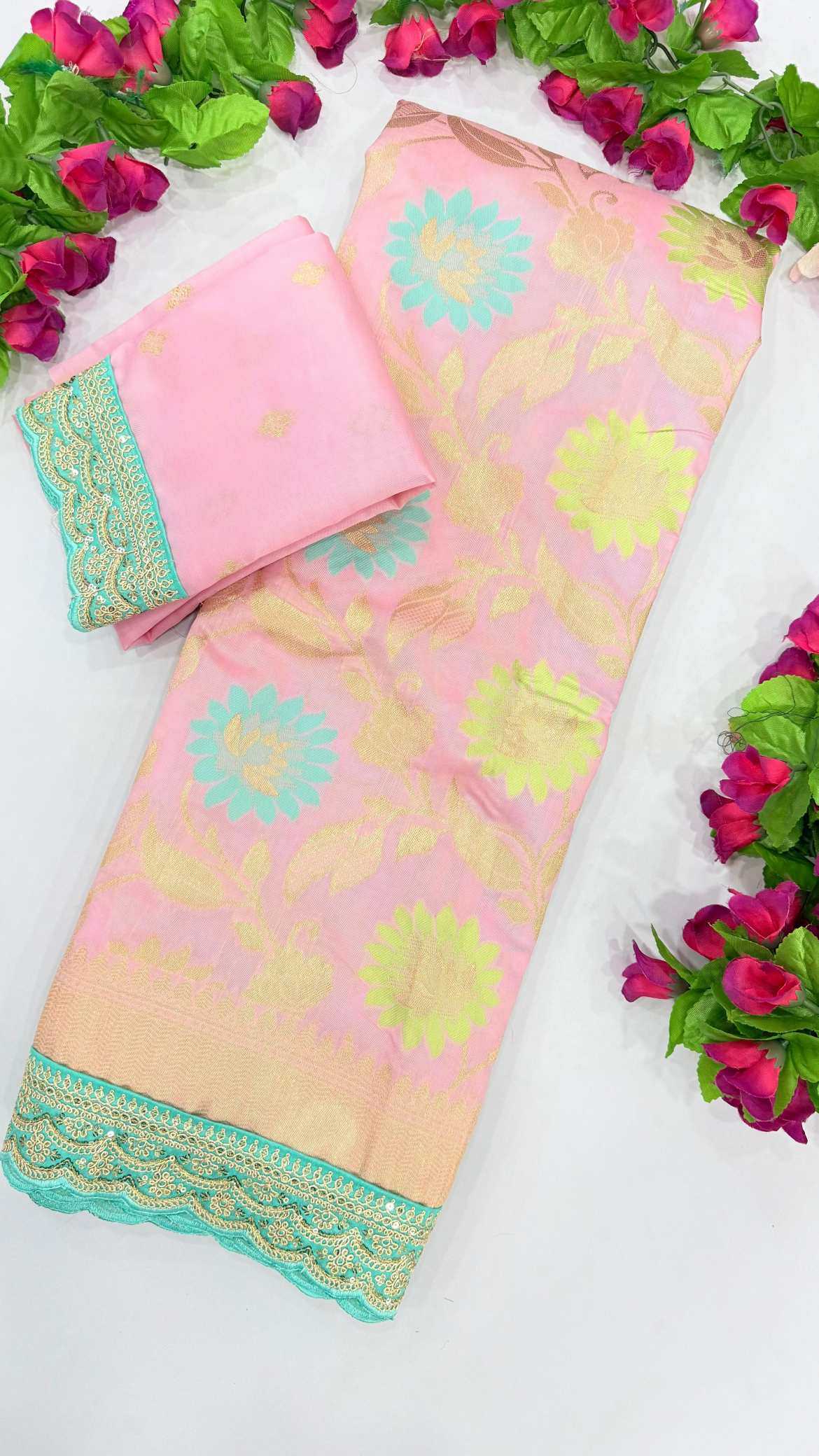 YNF Wholesale Nylon Designer Silk Sarees  | Surat Manufacturer