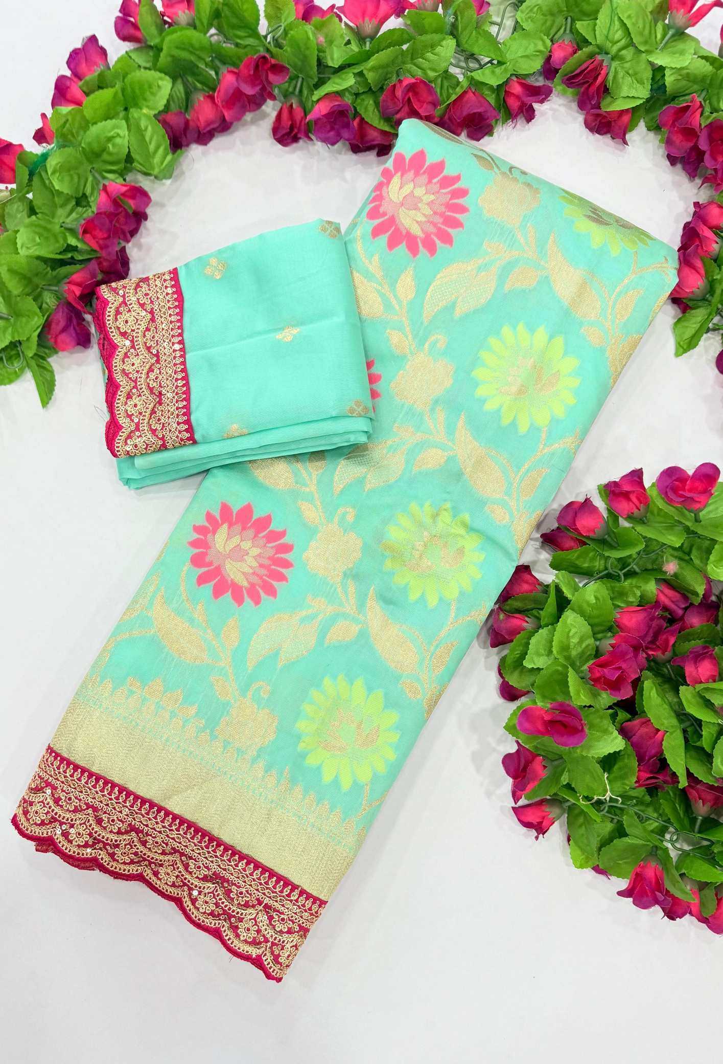 YNF Wholesale Nylon Designer Silk Sarees  | Surat Manufacturer