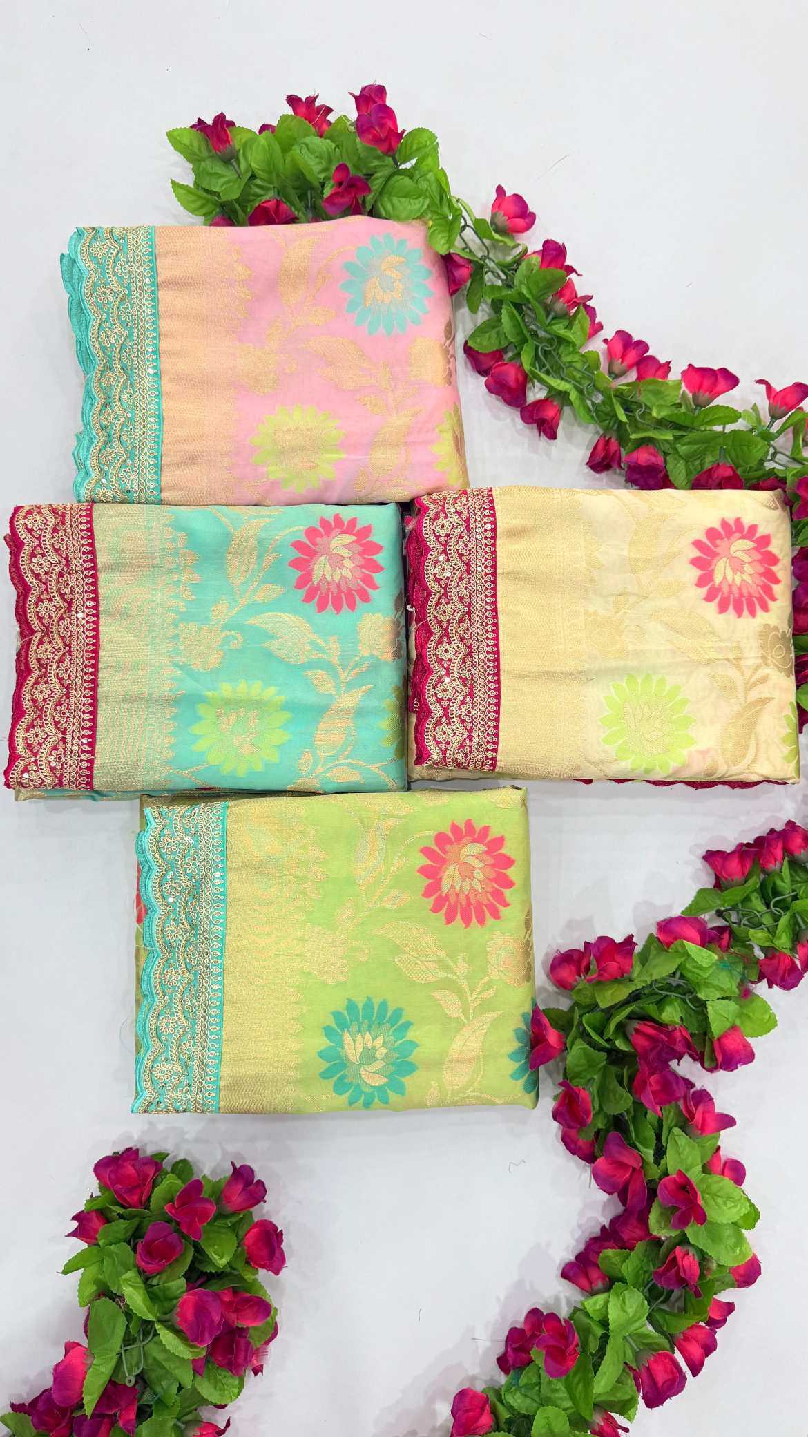 YNF Wholesale Nylon Designer Silk Sarees  | Surat Manufacturer
