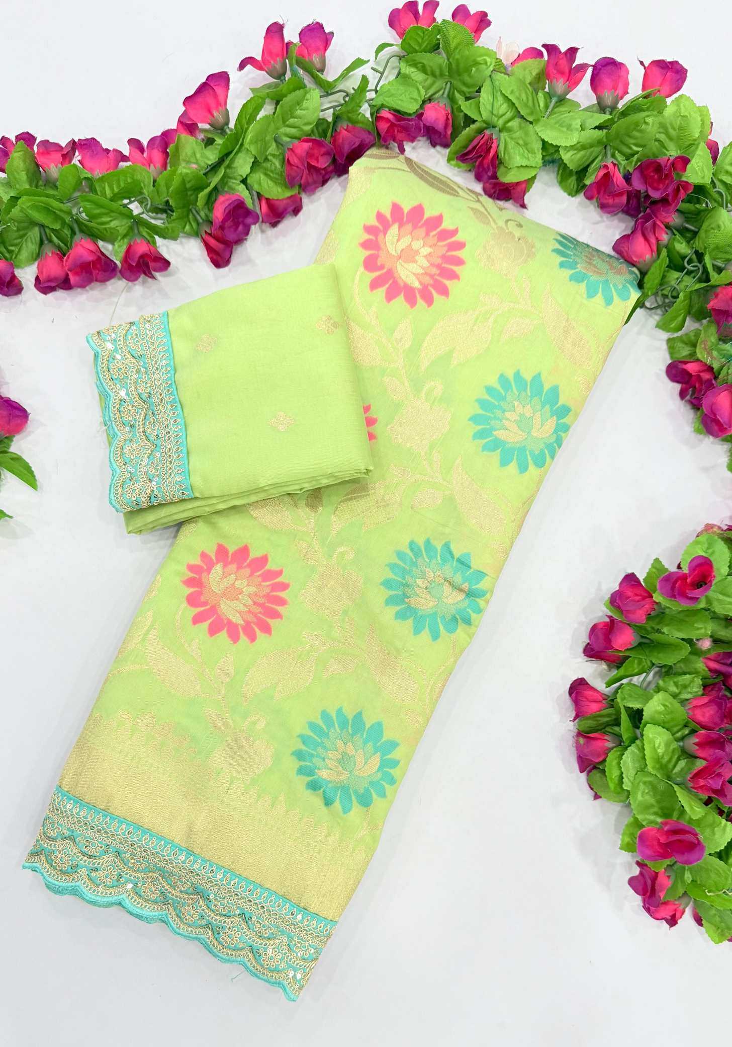YNF Wholesale Nylon Designer Silk Sarees  | Surat Manufacturer