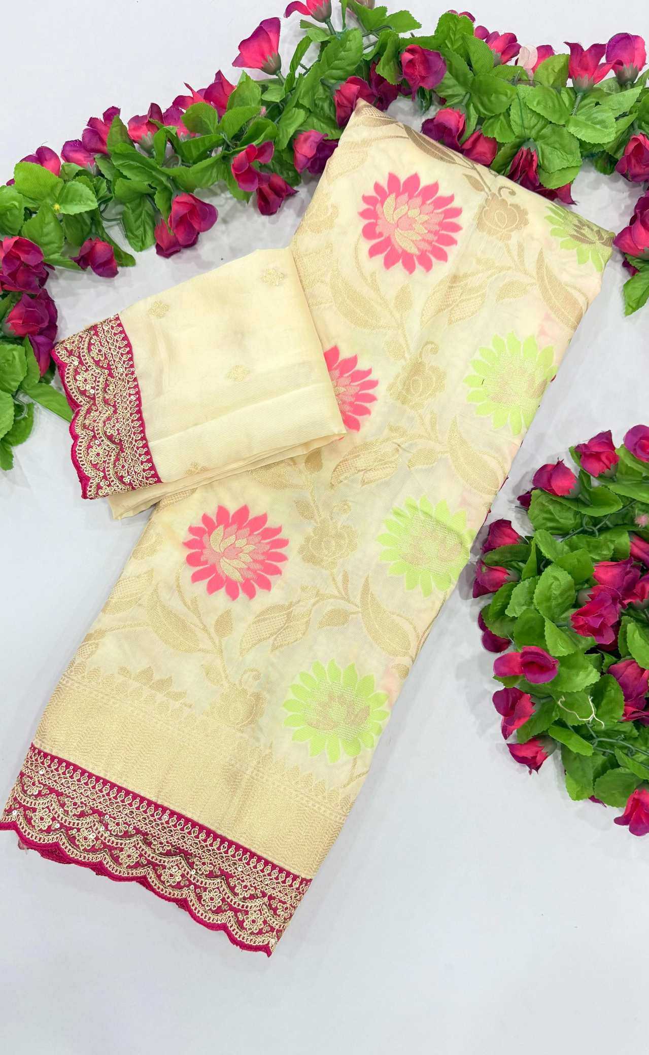 YNF Wholesale Nylon Designer Silk Sarees  | Surat Manufacturer