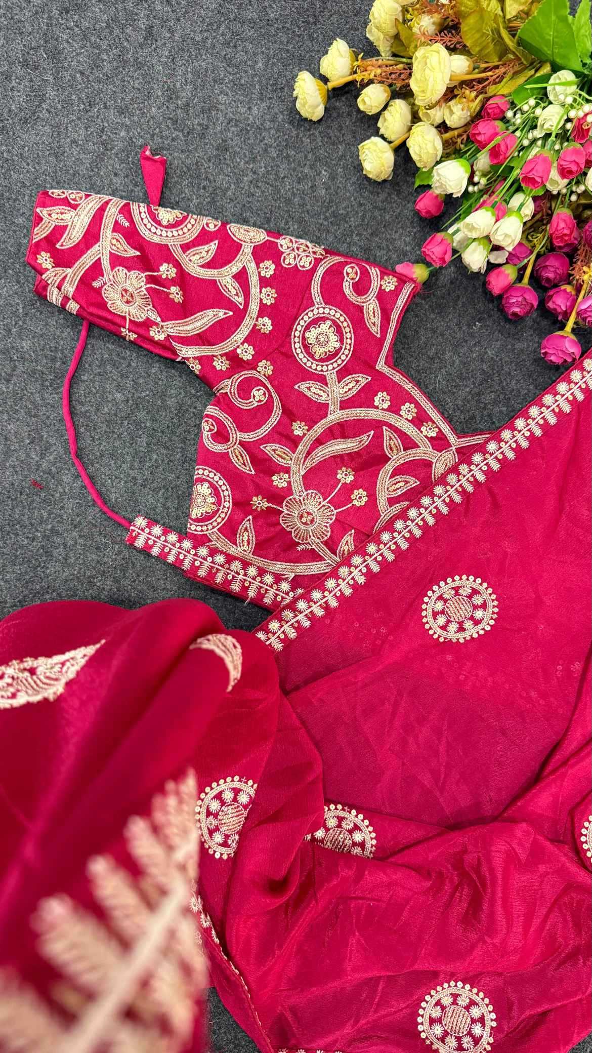 YNF Wholesale Chinon Silk Designer Silk Sarees  | Surat Manufacturer