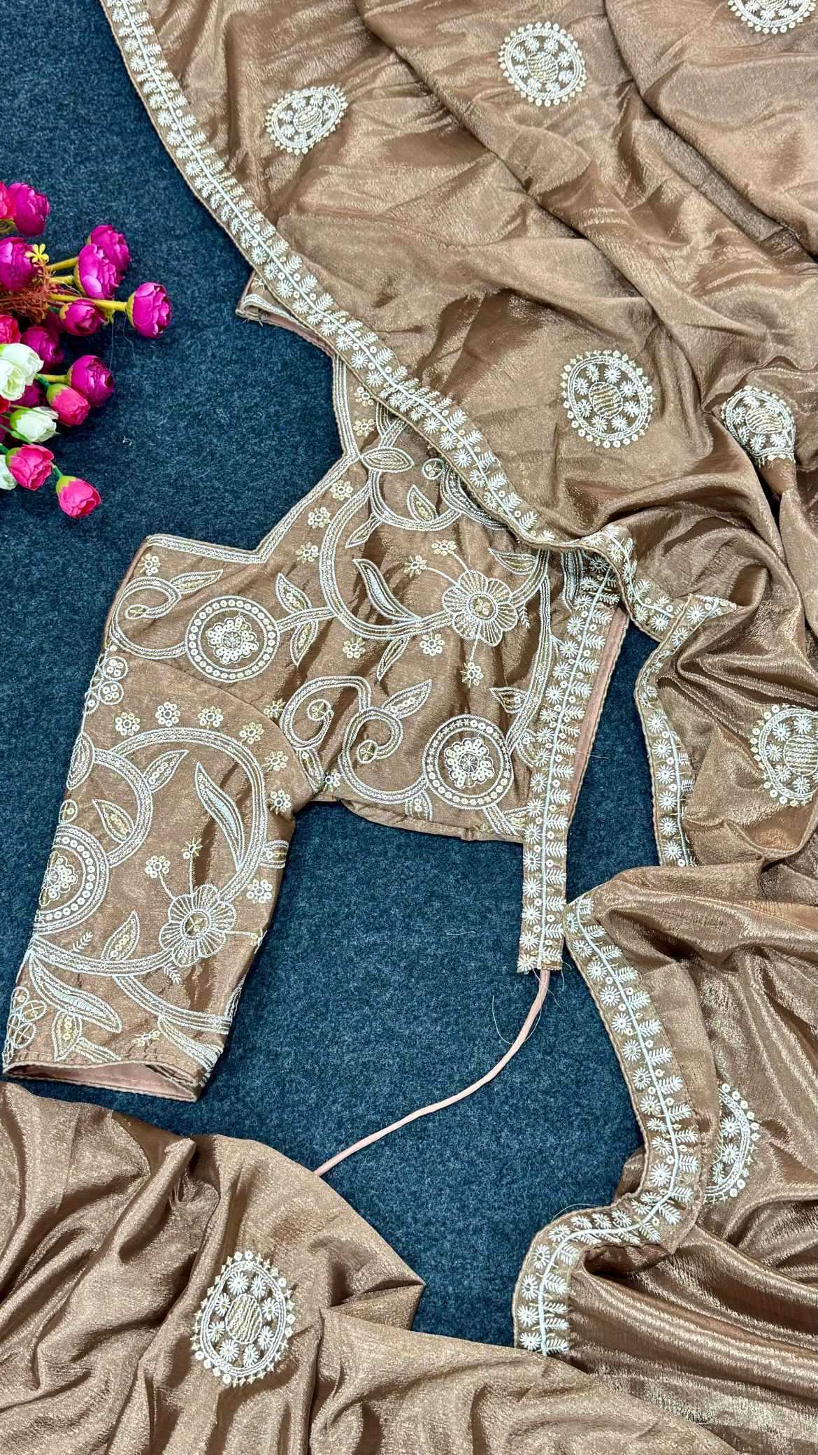 YNF Wholesale Chinon Silk Designer Silk Sarees  | Surat Manufacturer
