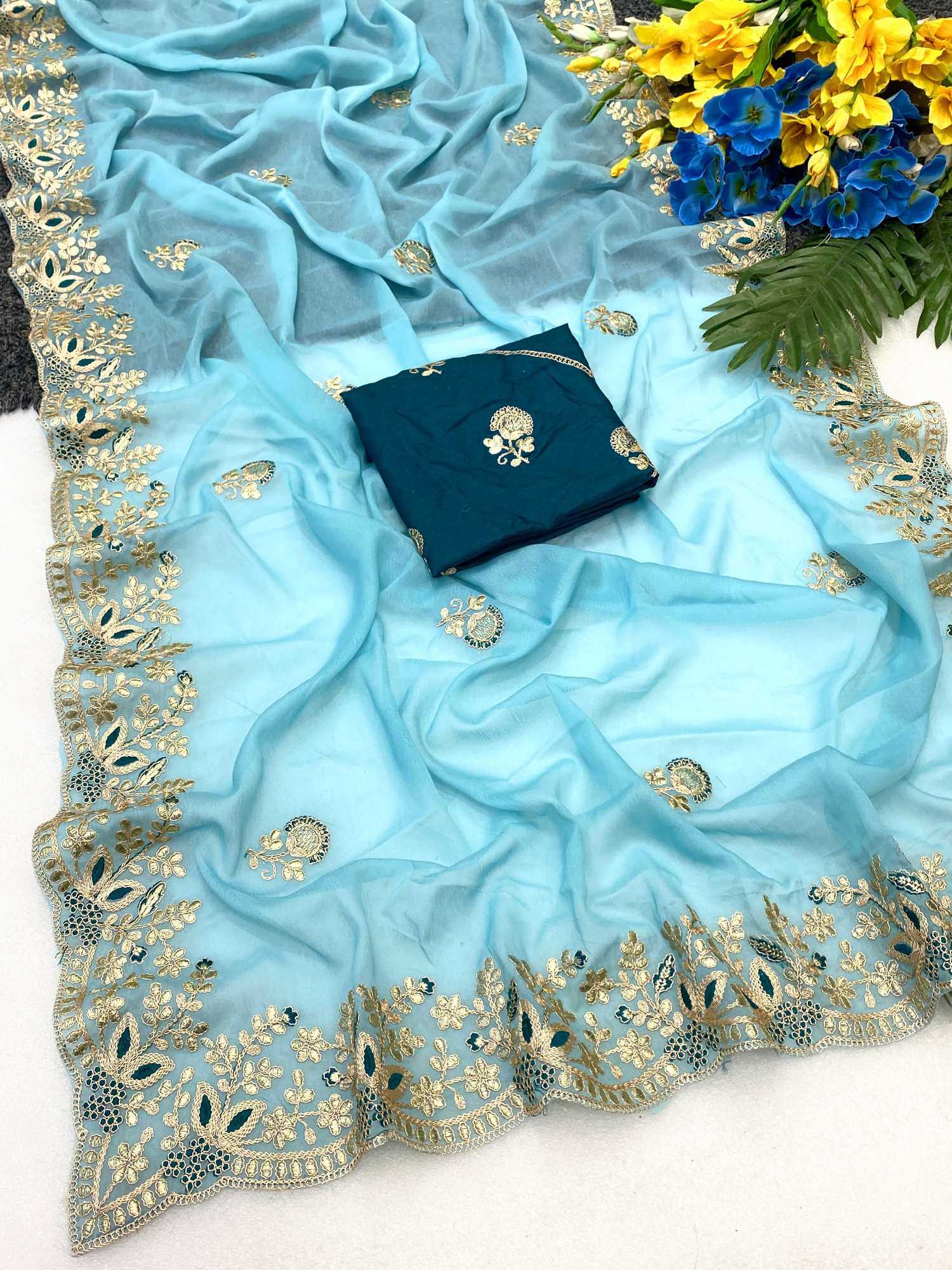YNF Wholesale Georgette Georgette Sarees  | Surat Manufacturer