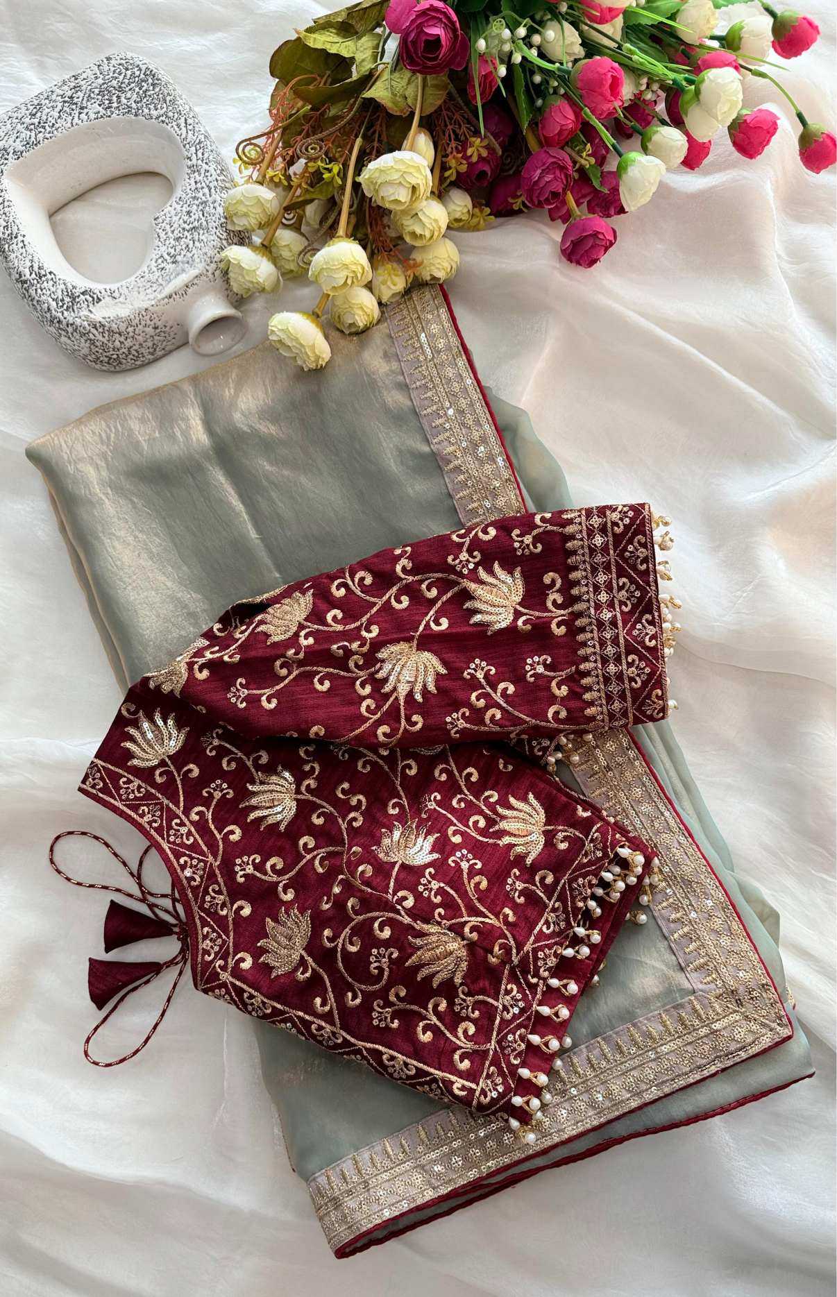 YNF Wholesale Fancy Designer Sarees KESH203 Reet Tulips -9 | Surat Manufacturer