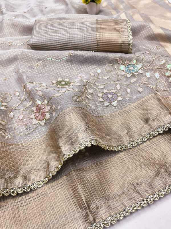 YNF Wholesale Tissue Silk Linen Sarees KESH208 FLORENT | Surat Manufacturer