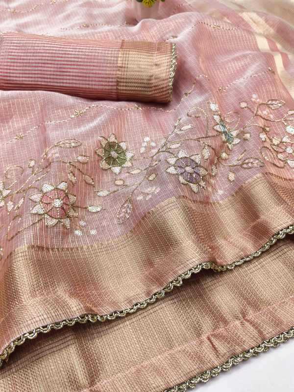 YNF Wholesale Tissue Silk Linen Sarees KESH208 FLORENT | Surat Manufacturer