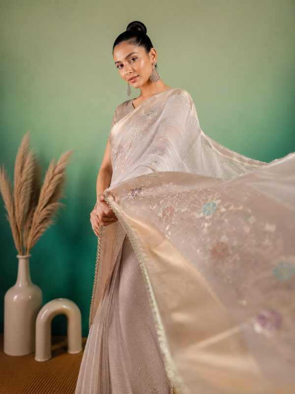 YNF Wholesale Tissue Silk Linen Sarees KESH208 FLORENT | Surat Manufacturer
