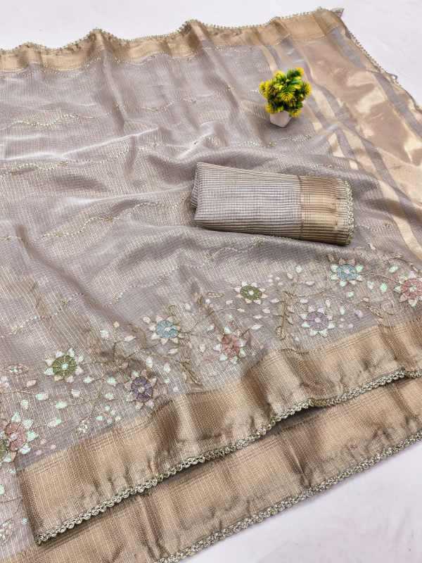 YNF Wholesale Tissue Silk Linen Sarees KESH208 FLORENT | Surat Manufacturer