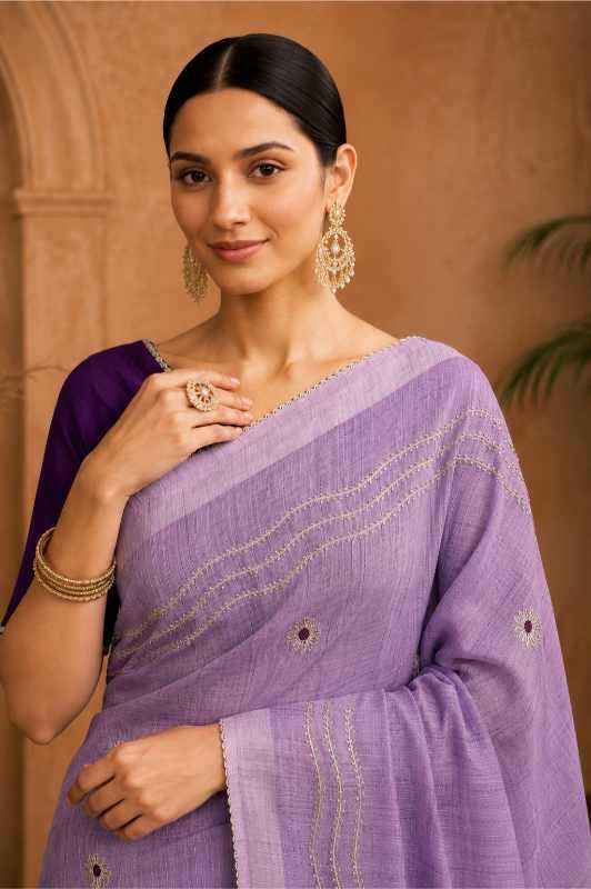 YNF Wholesale Linen Embroidered Sarees KESH208 GURLEEM | Surat Manufacturer