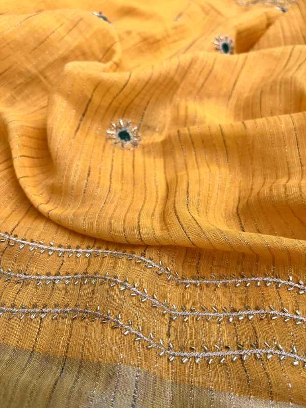 YNF Wholesale Linen Embroidered Sarees KESH208 GURLEEM | Surat Manufacturer