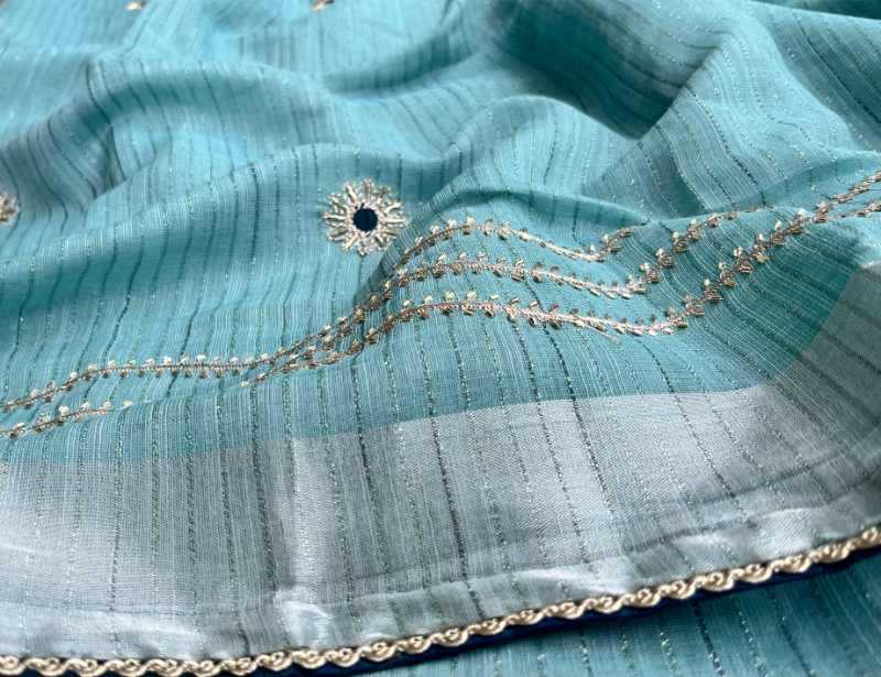 YNF Wholesale Linen Embroidered Sarees KESH208 GURLEEM | Surat Manufacturer