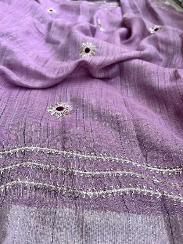YNF Wholesale Linen Embroidered Sarees KESH208 GURLEEM | Surat Manufacturer