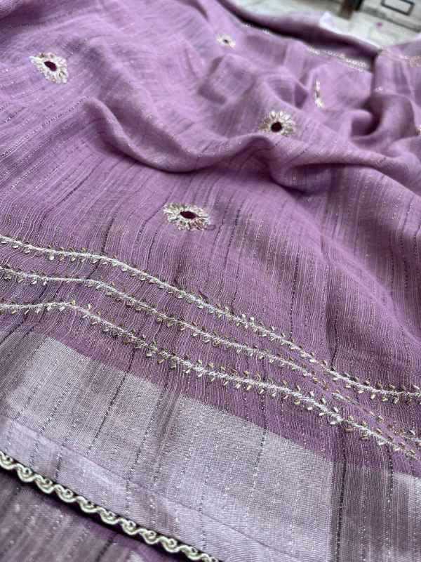 YNF Wholesale Linen Embroidered Sarees KESH208 GURLEEM | Surat Manufacturer