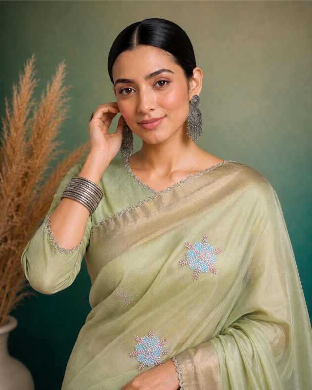 YNF Wholesale Organza Party Wear Sarees KESH208 ROXY | Surat Manufacturer