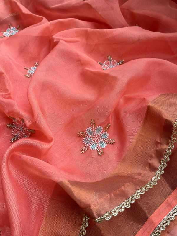 YNF Wholesale Organza Party Wear Sarees KESH208 ROXY | Surat Manufacturer