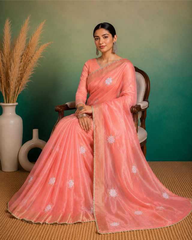 YNF Wholesale Organza Party Wear Sarees KESH208 ROXY | Surat Manufacturer