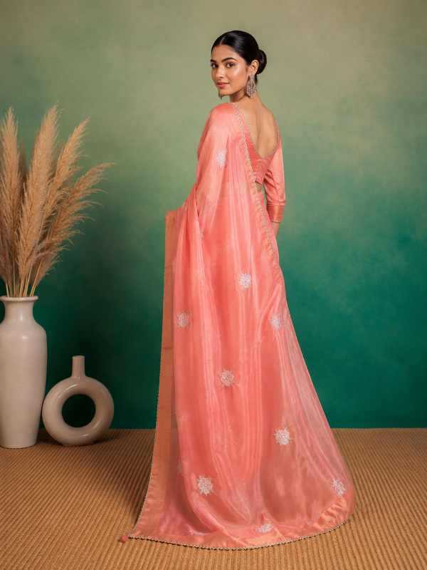 YNF Wholesale Organza Party Wear Sarees KESH208 ROXY | Surat Manufacturer