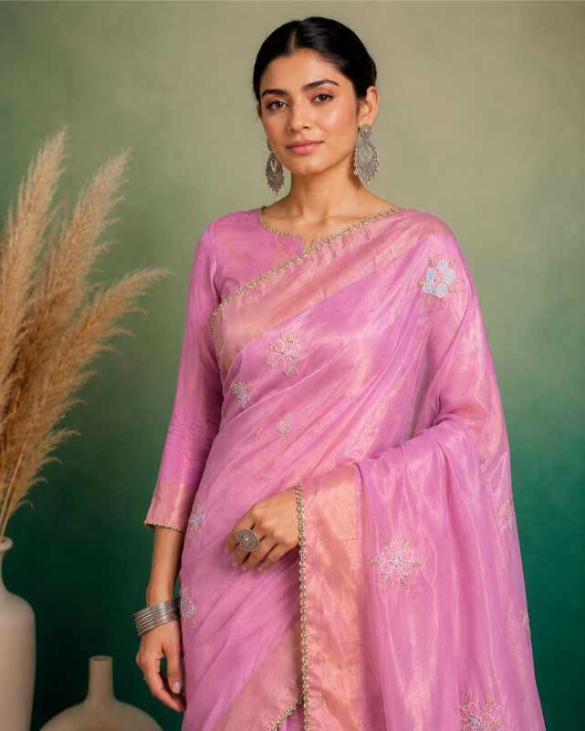 YNF Wholesale Organza Party Wear Sarees KESH208 ROXY | Surat Manufacturer