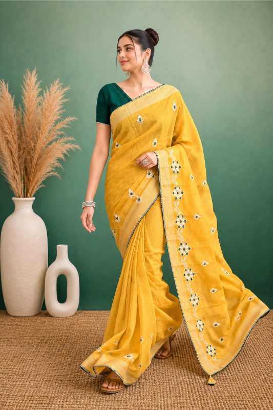 YNF Wholesale Cotton Party Wear Sarees KESH208 RUTVI | Surat Manufacturer
