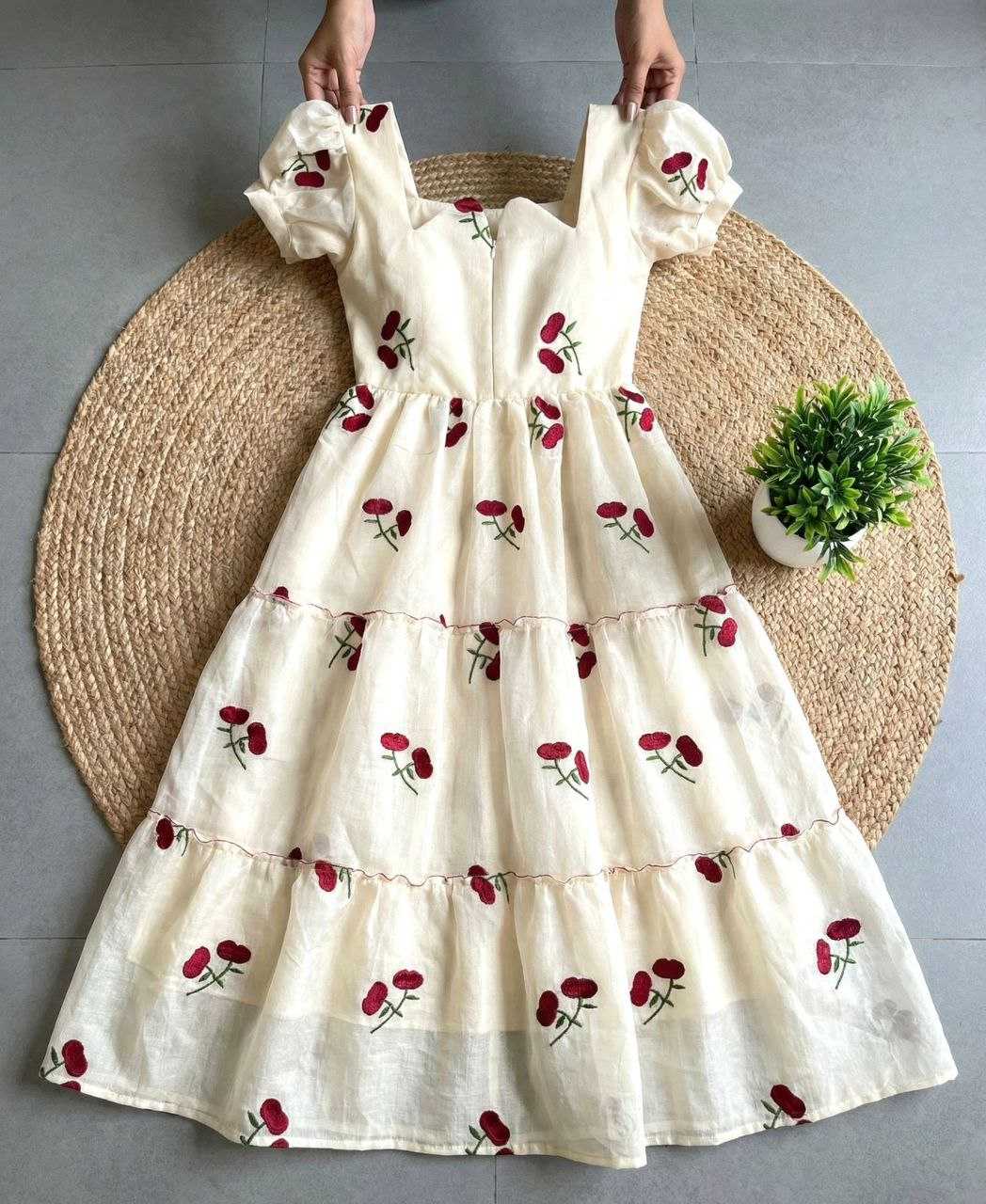 YNF Wholesale Chanderi Cotton Printed Gowns  | Surat Manufacturer