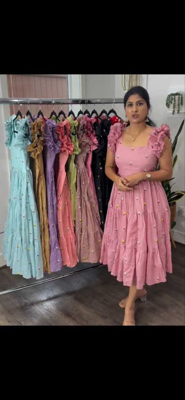 YNF Wholesale Chanderi Cotton Maxi Dresses KESH210 205 | Surat Manufacturer