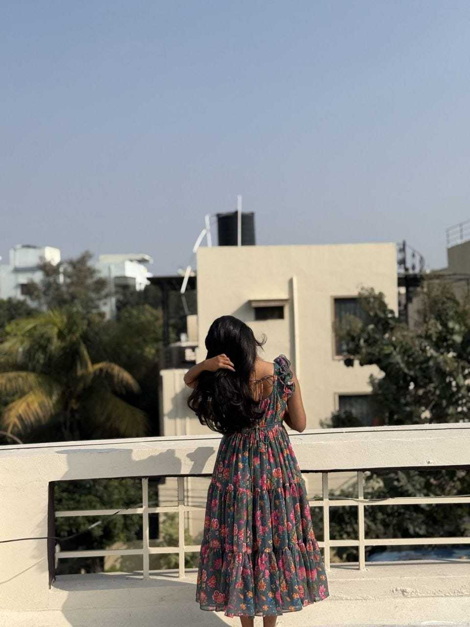 YNF Wholesale Chiffon Printed Gowns  | Surat Manufacturer