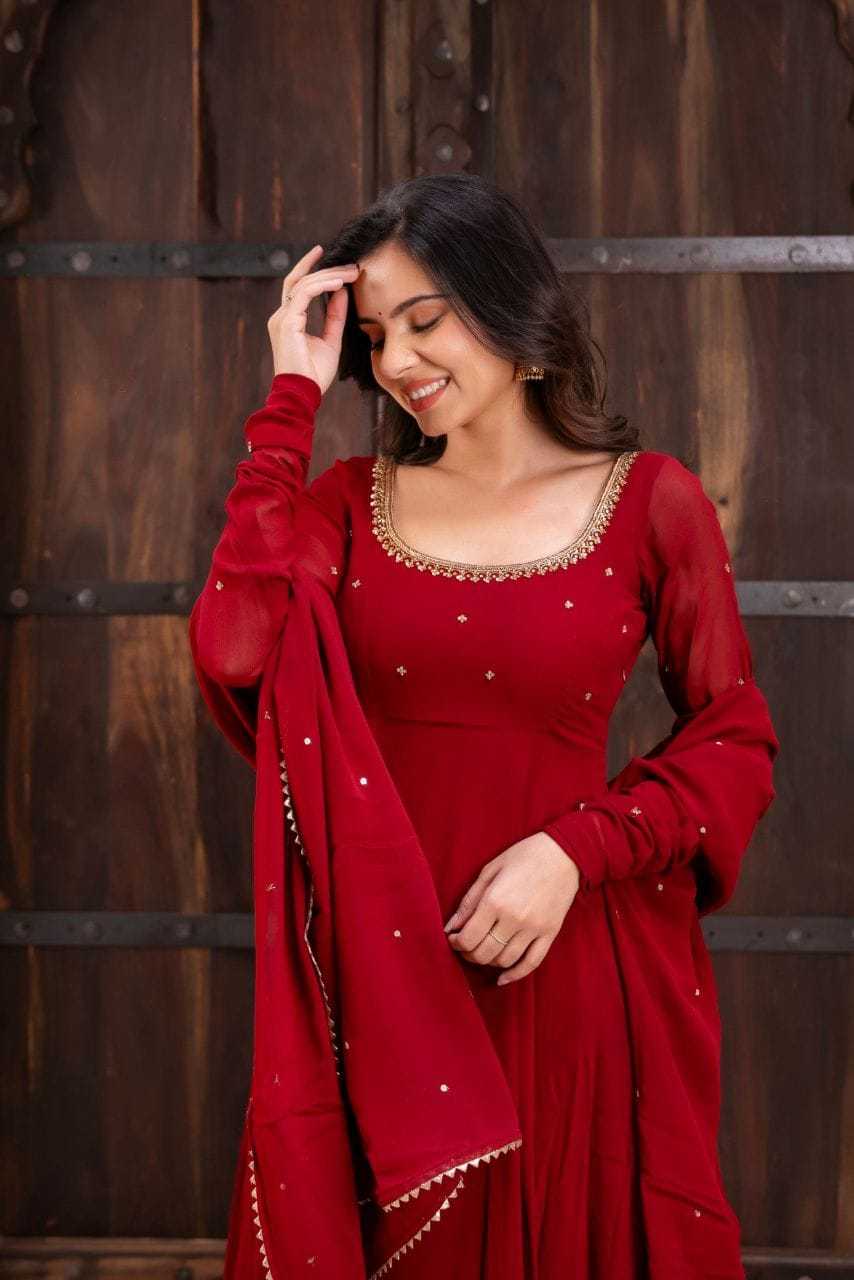 YNF Wholesale Faux Georgette Embroidery Suits  | Surat Manufacturer