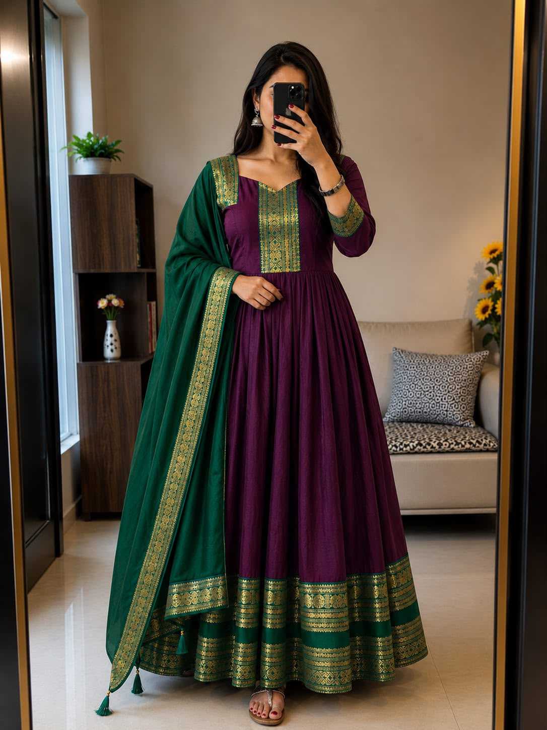 YNF Wholesale Cotton Party Gowns KESH210 Bloo | Surat Manufacturer