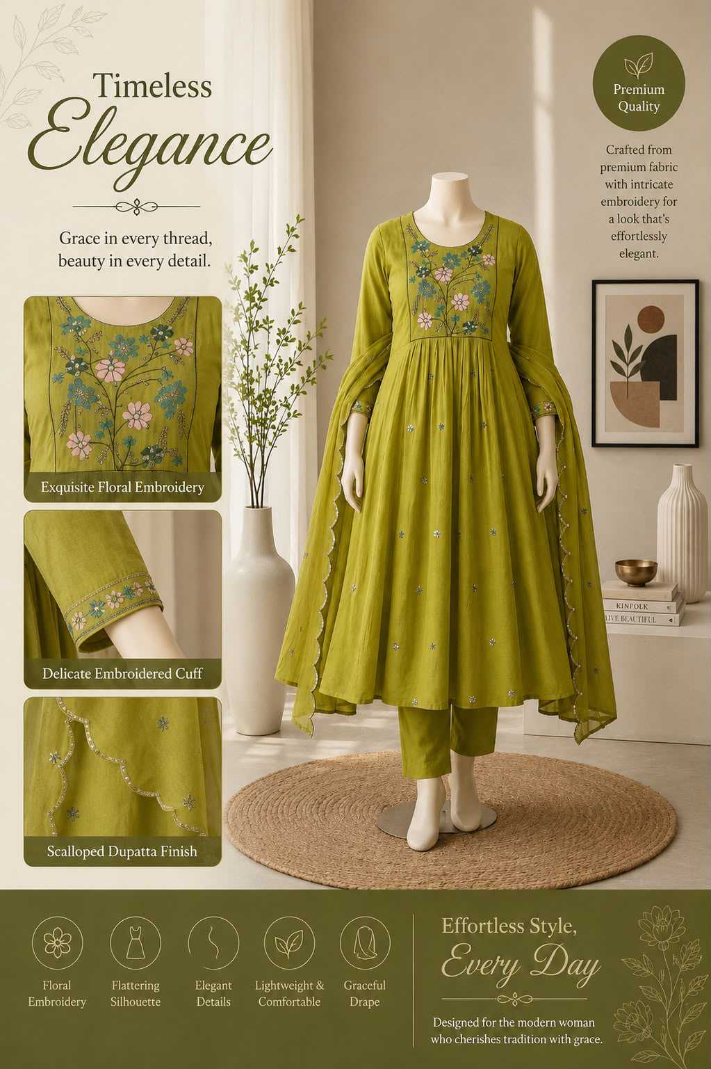 YNF Wholesale Chanderi Cotton Festive Kurtis KESH210 DRISHTI | Surat Manufacturer