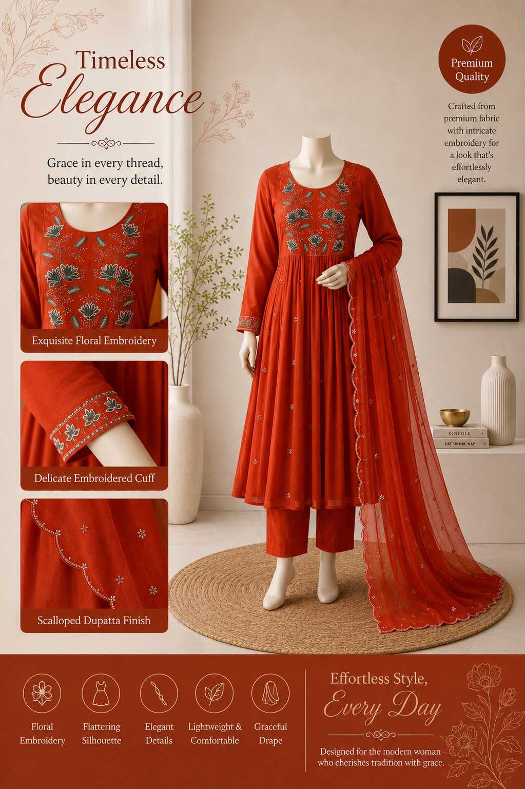 YNF Wholesale Chanderi Cotton Festive Kurtis KESH210 DRISHTI | Surat Manufacturer