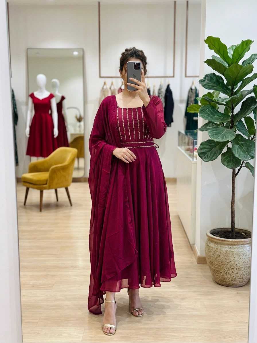YNF Wholesale Georgette Fancy Gowns KESH210 Fort | Surat Manufacturer