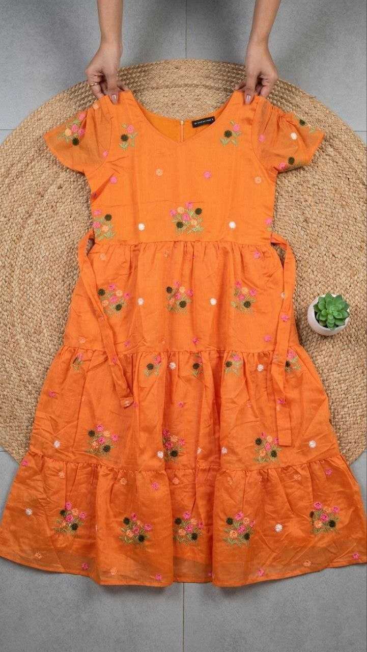 YNF Wholesale Chanderi Cotton Maxi Dresses KESH210 FOUR VIBRANT | Surat Manufacturer