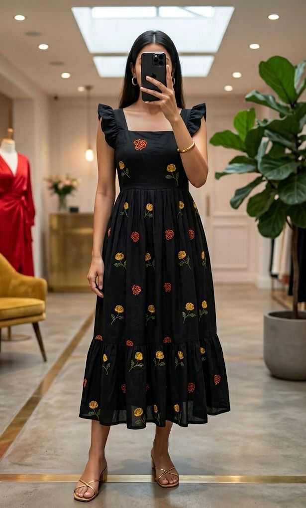 YNF Wholesale Chanderi Cotton Maxi Dresses KESH210 Hasina | Surat Manufacturer