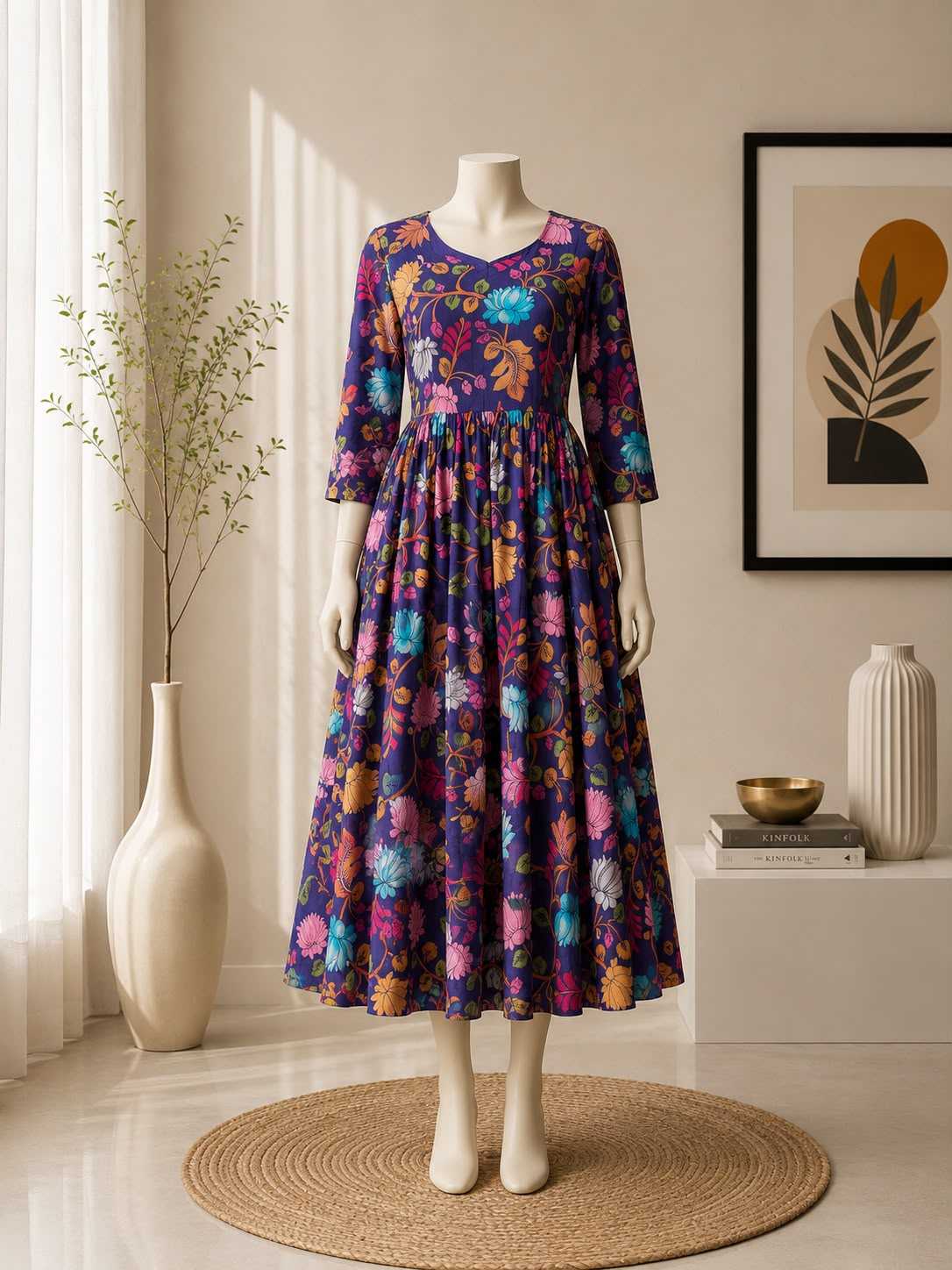 YNF Wholesale Cotton Maxi Dresses KESH210 Kalyani | Surat Manufacturer