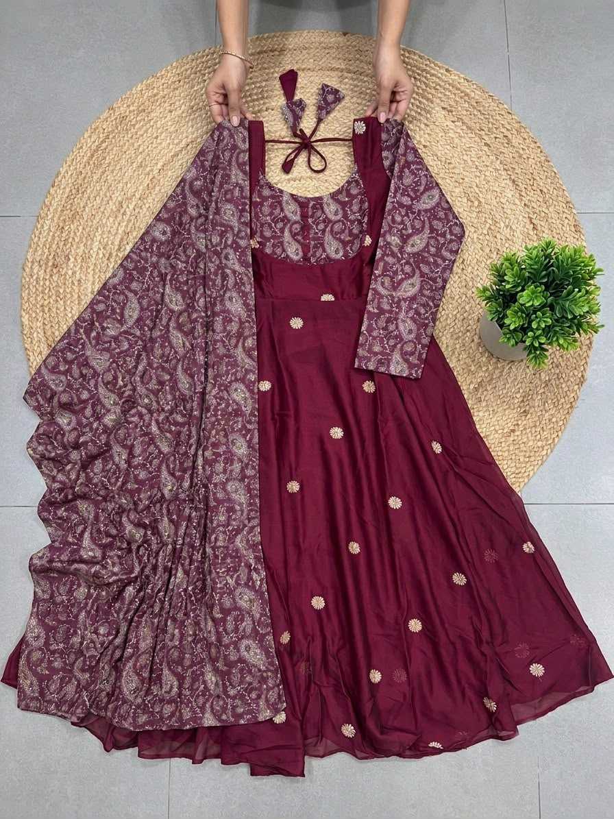 YNF Wholesale Georgette Printed Gowns KESH210 KRITI | Surat Manufacturer