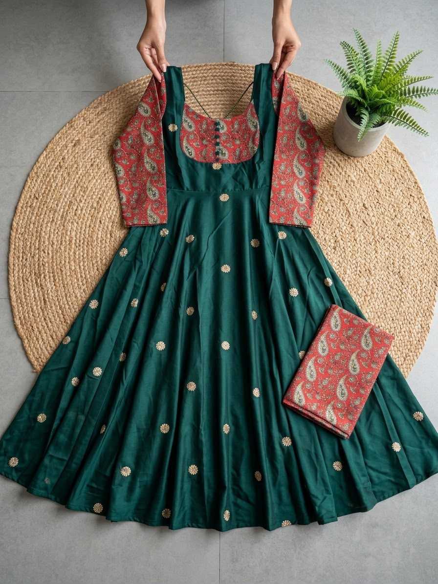 YNF Wholesale Georgette Printed Gowns KESH210 KRITI | Surat Manufacturer