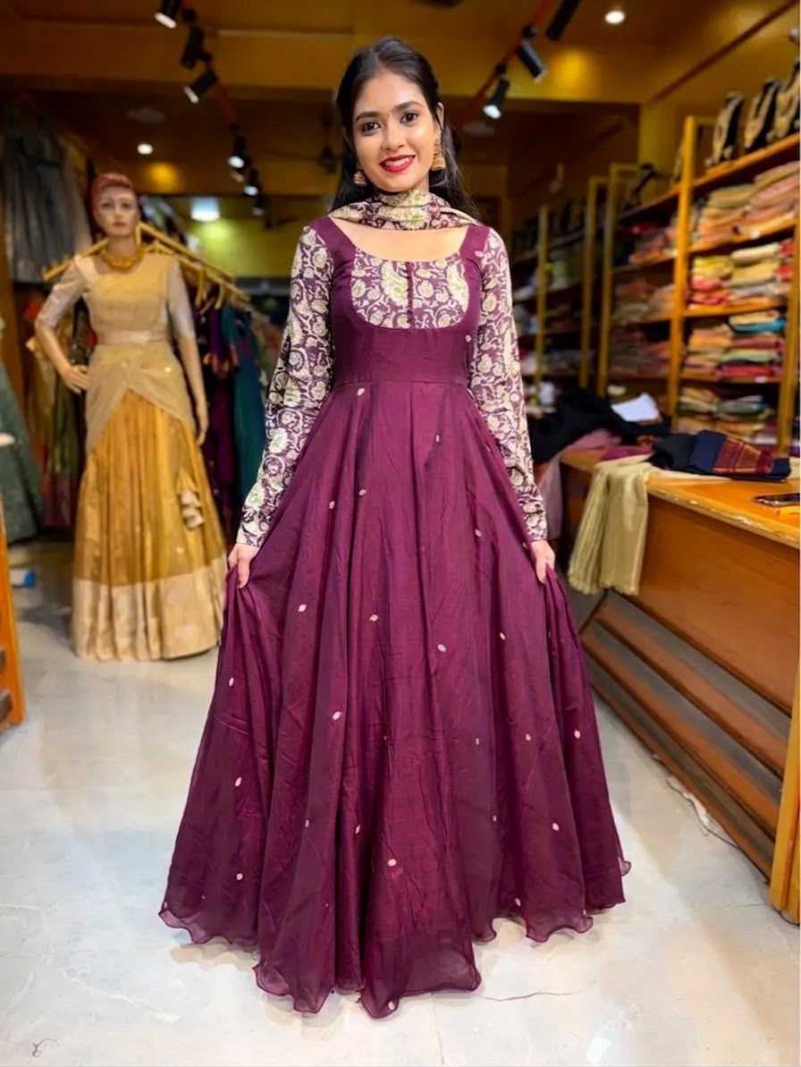YNF Wholesale Georgette Printed Gowns KESH210 KRITI | Surat Manufacturer
