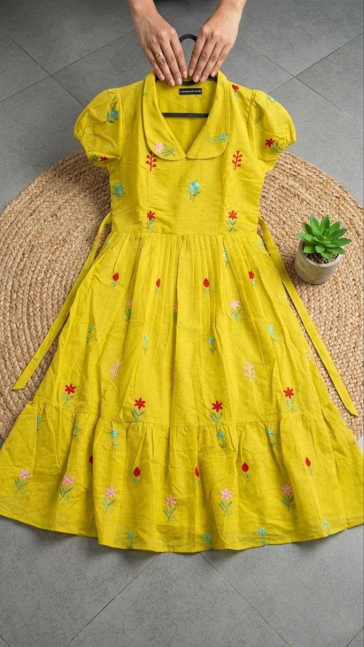 YNF Wholesale Chanderi Cotton Maxi Dresses KESH210 Nira | Surat Manufacturer
