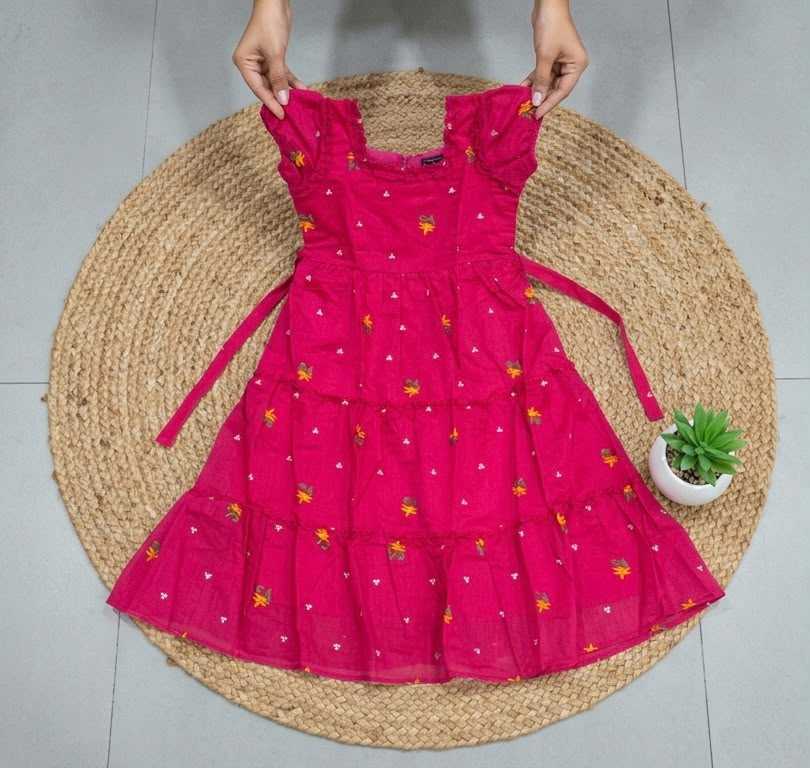 YNF Wholesale Chanderi Cotton Maxi Dresses KESH210 Onion Pink | Surat Manufacturer