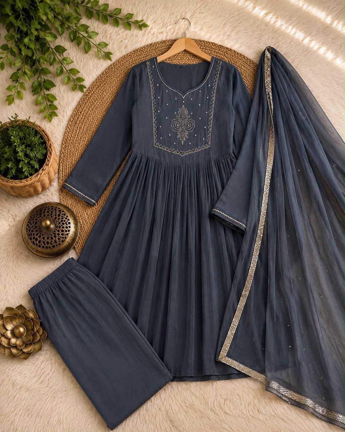 YNF Wholesale Chanderi Silk Festive Kurtis  | Surat Manufacturer
