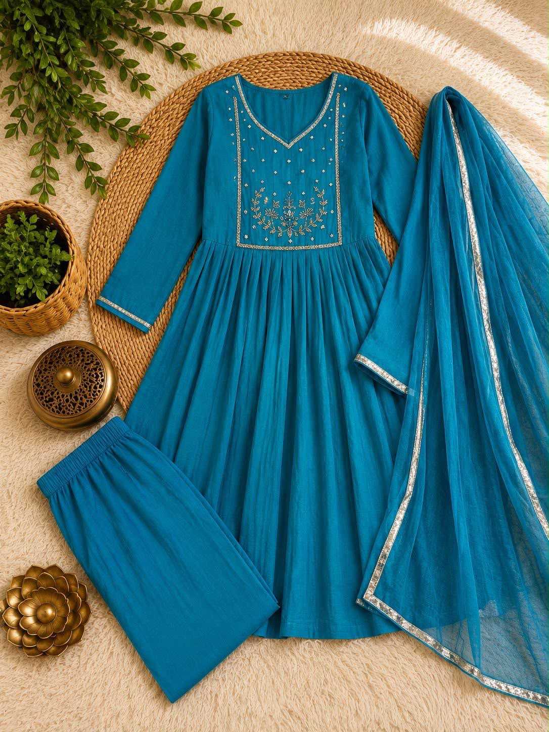YNF Wholesale Chanderi Silk Festive Kurtis  | Surat Manufacturer